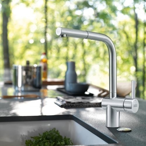 Настольный однорычажный смеситель - Atlas Neo  - FRANKE HOME SOLUTIONS - из нержавеющей стали / для интерьера / 1 отверстие