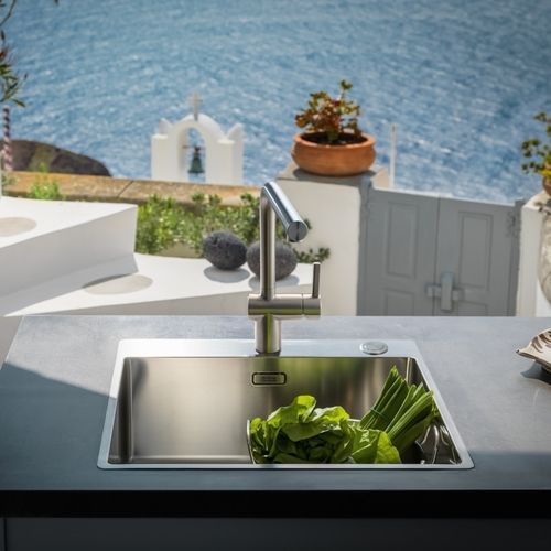 Настольный однорычажный смеситель - Atlas Neo Sensor - FRANKE HOME SOLUTIONS - из нержавеющей стали / для кухни / 1 отверстие