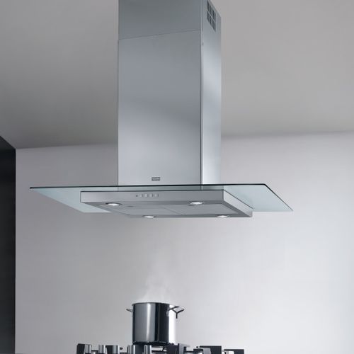 Островная вытяжка - T-Glass 90 FGL 925 I XS NP - FRANKE HOME SOLUTIONS - с воздуховодом / со встроенным освещением / класс В