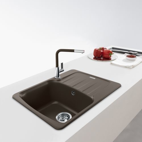 Кухонная раковина 1 чаша - ANTEA AZG 611 78 REV - FRANKE HOME SOLUTIONS - с сушкой / из гранита / встраиваемая сверху