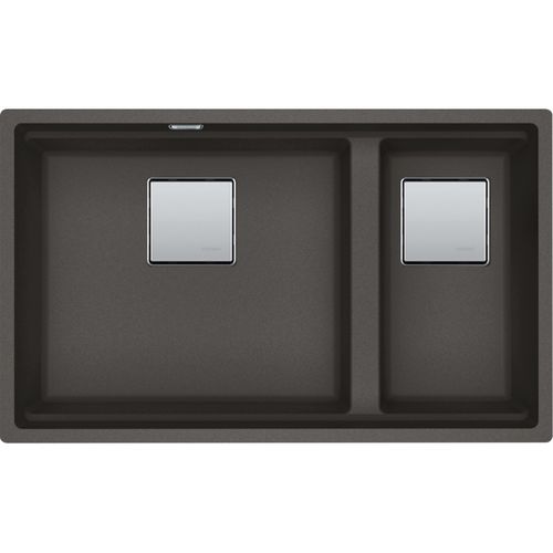Кухонная раковина 2 чаши - Kubus KNG 120-46-21 Slate - FRANKE HOME SOLUTIONS - без сушки / из гранита / встраиваемая снизу