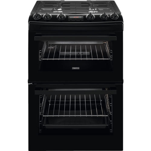 Газовая кухонная плита - ZCG63260BE - Zanussi Home appliances - 4 конфорки / 2 духовки / с каталитической очисткой