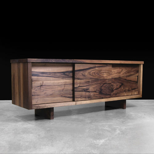 Современный буфет - Hudson Furniture - из орехового дерева / из цельной древесины / на заказ