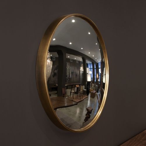 Настенное зеркало - Hudson Furniture - современное / круглое / из бронзы