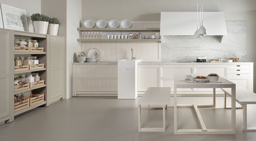 Современная кухня - BLANCO NATA PIEDRA - Dica - из стали / из дерева / из Corian®