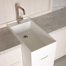 Кухонная раковина 1 чаша - ARKADIA - Dica - без сушки / из Corian® / отдельностоящая