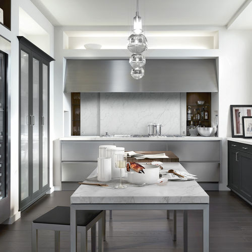 Классическая кухня - CLASSIC : BEAUXARTS + S2 - SIEMATIC - из стекла / из нержавеющей стали / из мрамора