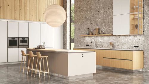 Современная кухня - SLX - SIEMATIC - из натурального камня / островного типа / с ручками