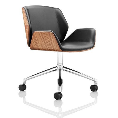 Современный стул для офиса - KRUZE - Boss Design - из ткани / из американского ореха / обитый