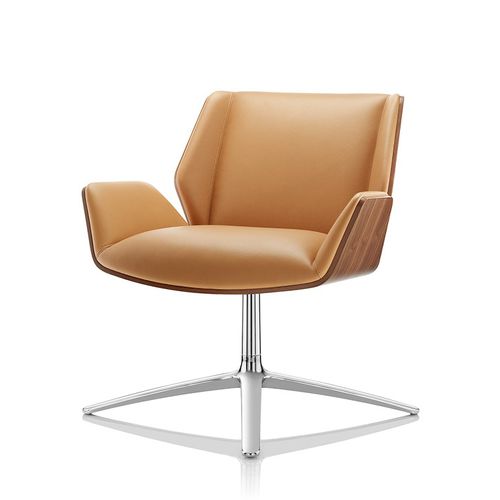 Современное кресло - KRUZE - Boss Design - из кожи / из ткани / из американского ореха