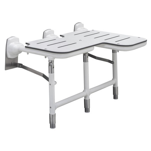 Откидное сиденье для душа - B-918116L/R Bariatric - Bobrick Washroom Equipment - настенное / оцинкованное / из стали