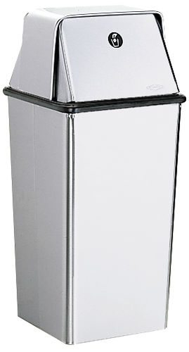 Гигиенический мусорный контейнер - B-2250 - Bobrick Washroom Equipment - из нержавеющей стали / с откидной крышкой / современный