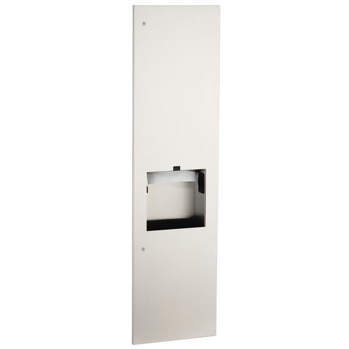 Настенный диспенсер полотенец для рук - B-38030 - Bobrick Washroom Equipment - встраиваемый / из нержавеющей стали / со встроенным мусорным контейнером