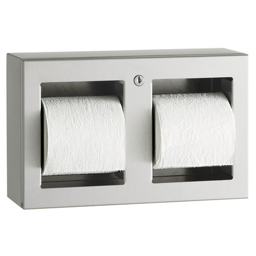 Настенный держатель для туалетной бумаги - B-3588 TRIMLINESERIES&trade; - Bobrick Washroom Equipment - из нержавеющей стали / для двух рулонов / для профессионального использования