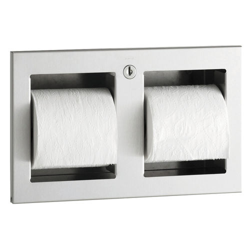 Встраиваемый держатель для туалетной бумаги - B-35883 TRIMLINESERIES&trade; - Bobrick Washroom Equipment - из нержавеющей стали / для двух рулонов / для профессионального использования