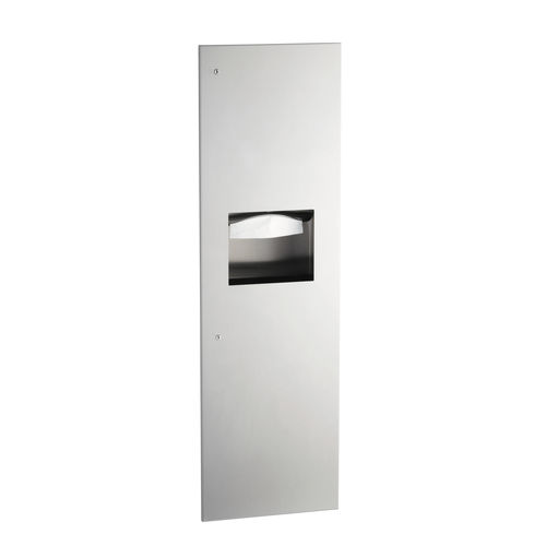 Встраиваемый диспенсер полотенец для рук - B-39003 TRIMLINESERIES&trade; - Bobrick Washroom Equipment - из нержавеющей стали / со встроенным мусорным контейнером
