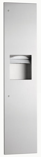 Встраиваемый диспенсер полотенец для рук - B-38034 TRIMLINESERIES&trade; - Bobrick Washroom Equipment - из нержавеющей стали / со встроенным мусорным контейнером