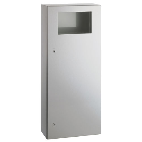 Гигиенический мусорный контейнер - B-35649 TRIMLINESERIES&trade; - Bobrick Washroom Equipment - настенный / из нержавеющей стали / современный