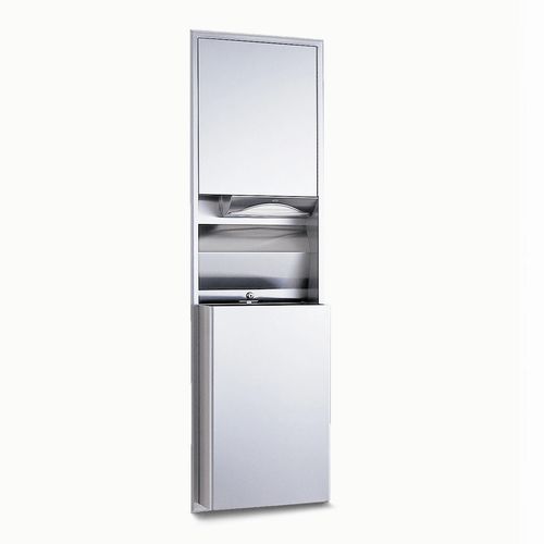 Настенный диспенсер полотенец для рук - B-3944 ClassicSeries® - Bobrick Washroom Equipment - из нержавеющей стали / со встроенным мусорным контейнером