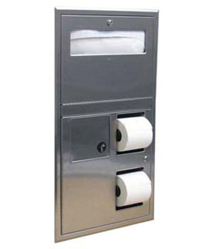 Встраиваемый держатель для туалетной бумаги - B-3574 ClassicSeries® - Bobrick Washroom Equipment - из нержавеющей стали / для профессионального использования