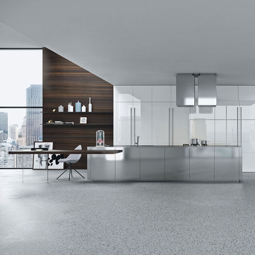 Современная кухня - Opera - SNAIDERO RINO SPA - из фанерованной древесины / из Solid Surface / из ABS