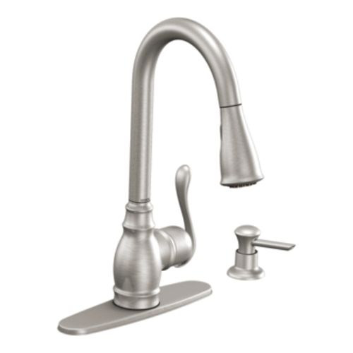 Настольный однорычажный смеситель - ANABELLE : CA87003SRS - Moen - с таймером / из нержавеющей стали / для кухни