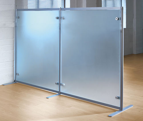Напольная отделительная перегородка для офиса - FREESTANDING - Shopkit - из стекла / модульная
