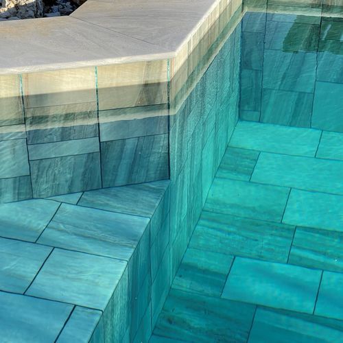 Напольное покрытие для бассейна - Green Agath - LUSOROCHAS NATURAL STONE - из натурального камня / из мрамора / для наружного применения
