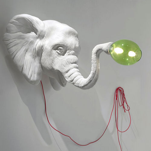 Настенный светильник уникальный дизайн - ELEPHANT - ImperfettoLab - для интерьера / из стекловолокна