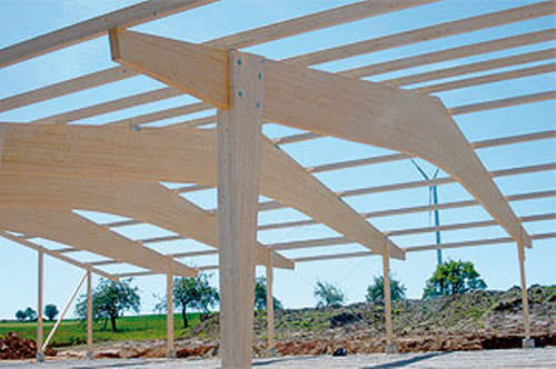 Деревянный каркас для несущей конструкции - SAMEN ZELLER - HESS TIMBER - для профессионального использования