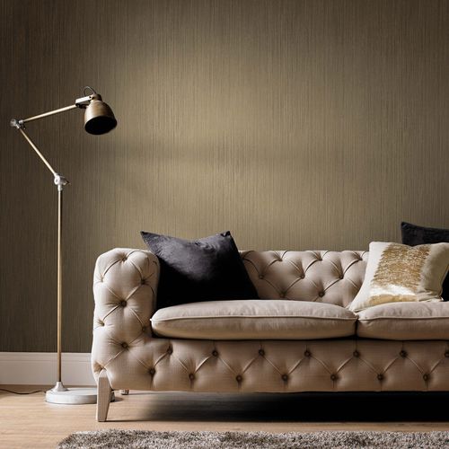 Современный обои - LUSTRE  - Graham & Brown - однотонный / эффект позолоты / коричневый