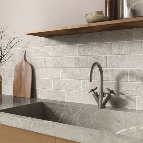Плитка из керамогранита - PETRA BRICK PERLA - Casalgrande Padana - сатинированная / для интерьера / для ванной комнаты