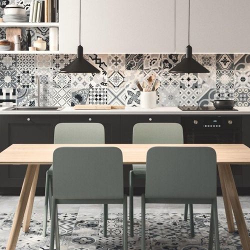 Плитка из керамогранита - CEMENTINA MULTICOLOR GRIGIA MIX  - Casalgrande Padana - матовая / для интерьера / для ванной комнаты