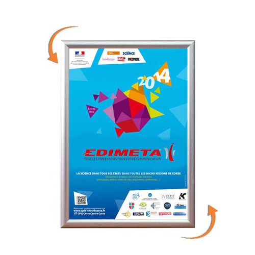 Настенное информационное табло - VAC950 - EDIMETA - для интерьера / из анодированного алюминия