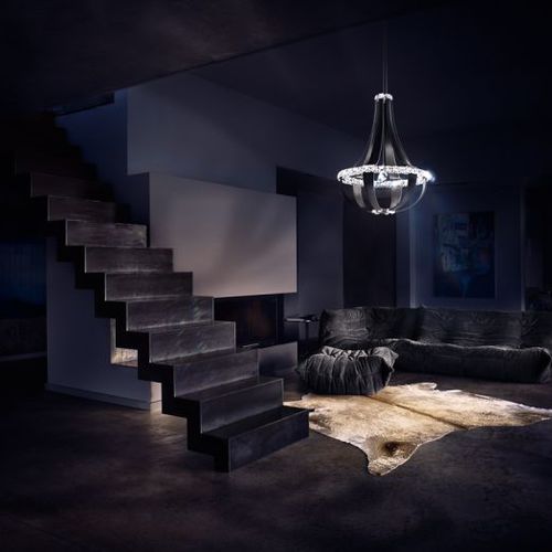 Подвесная лампа - CRYSTAL EMPIRE: SCE110DN - Swarovski Lighting - из кристаллов Swarovski® / из кожи / современная