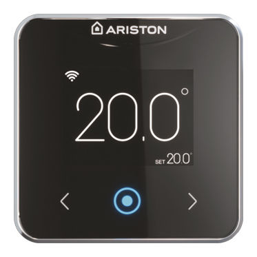 Термостат для системы отопления - CUBE S NET - Ariston - для окружающей среды / настенный / черный