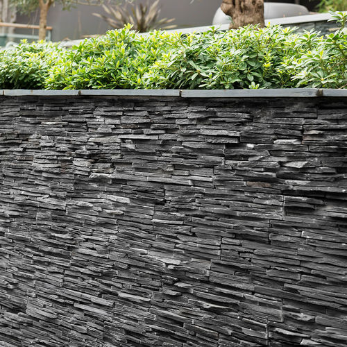 Облицовочная пластина из натурального камня - JET DARK THIN SET - CUPA STONE - для интерьера / для наружного применения / текстурированная