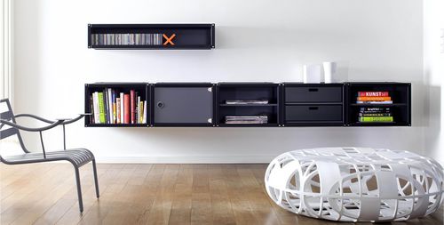 Настенный стеллаж - PROFILSYSTEM - Flötotto Einrichtungssysteme GmbH - модульный / современный / из дерева