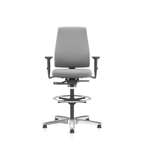 Стул для работы из ткани - GOAL - Interstuhl Büromöbel GmbH & Co. KG - на колесиках / с опорой для ступней / поворотный