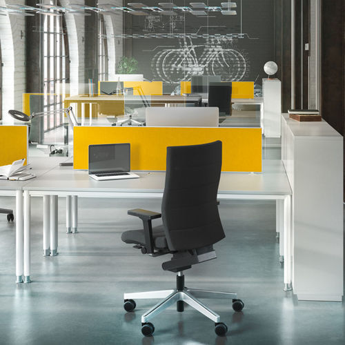 Современный стул для офиса - CHAMP - Interstuhl Büromöbel GmbH & Co. KG - для интерьера / из кожи / с основанием из металла