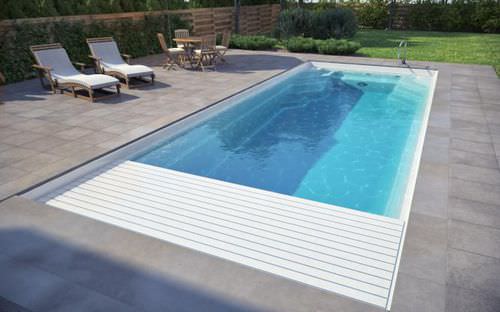 Покрытие для бассейна с планками - luxe-pools - автоматическое / для обеспечения безопасности