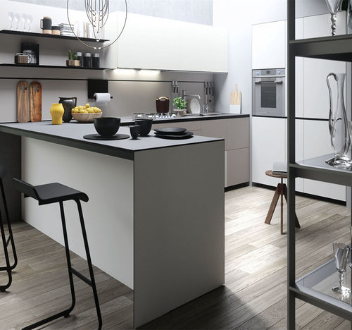 Современная кухня - Forma Mentis - VALCUCINE - из лакированной древесины / из меламина / островного типа