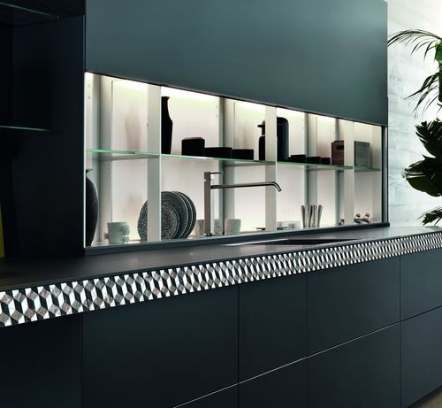 Модульный стеллаж - Air Logica System - VALCUCINE - современный / из стекла / для кухни