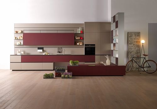 Современная кухня - RICICLANTICA - VALCUCINE - из анодированного алюминия / островного типа / без ручки