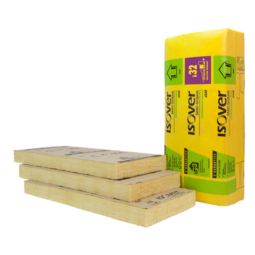 Термоакустическая изоляция - GR 32 Revêtu Kraft - ISOVER SAINT-GOBAIN - из стекловаты / из панелей / для внутреннего пространства