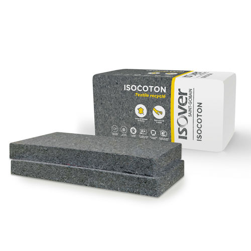 Термоакустическая изоляция - ISOCOTON - ISOVER SAINT-GOBAIN - из вторичного текстильного сырья / из панелей / для внутреннего пространства