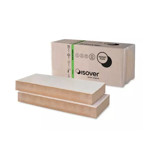 Термоакустическая изоляция - ISONAT FLEX 55 - ISOVER SAINT-GOBAIN - из древесного волокна / из панелей / для внутреннего пространства