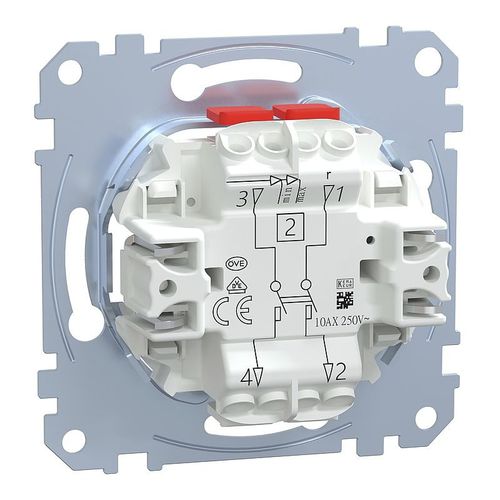 Клавишный переключатель - MEG3112-0000 - Merten GmbH - электромеханический / встраиваемый / из металла