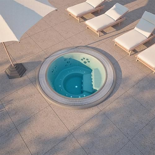 Встраиваемая спа-ванна - OASIS 40 - Aquavia Spa - круглая / 6 мест / 4 места