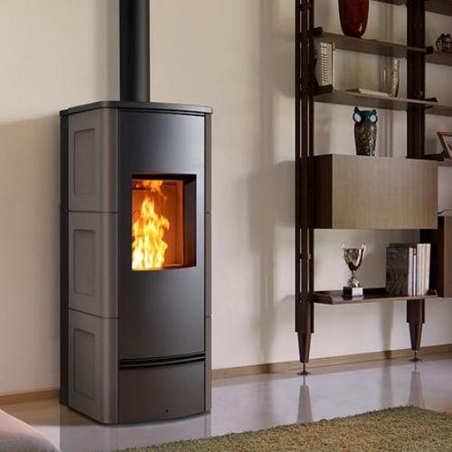 Печь-камин на пеллетах - P 930 C - Piazzetta - 0-5 кВ / 11 kW / на ножках